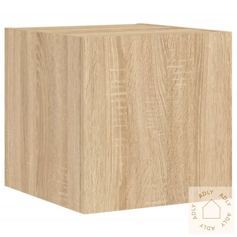 Vegghengte Tv-Enheter Med Led 5 Deler Sonoma Eik Konstruert Tre