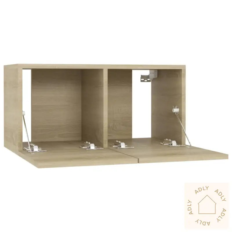 Hengende Tv-Benker 2 Stk Sonoma Eik 60X30X30 Cm