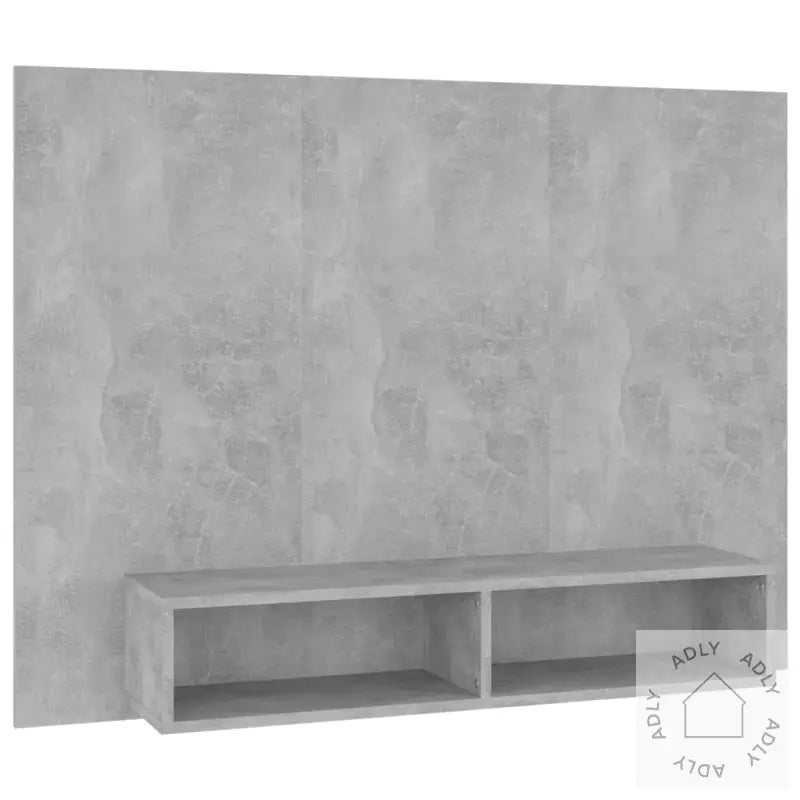 Veggmontert Tv-Benk Betonggrå 120X23,5X90 Cm Konstruert Tre