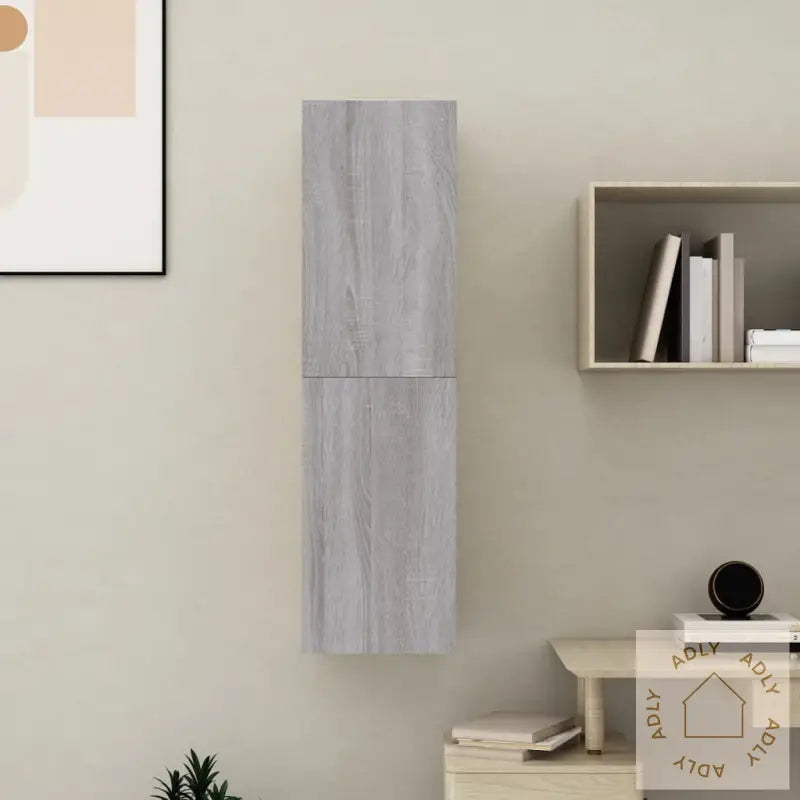 Vegghengt Tv-Benk Grå Sonoma 30,5X30X110 Cm