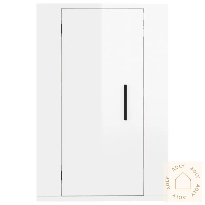 Vegghengte Tv-Benker 2 Stk Høyglans Hvit 40X34,5X60 Cm