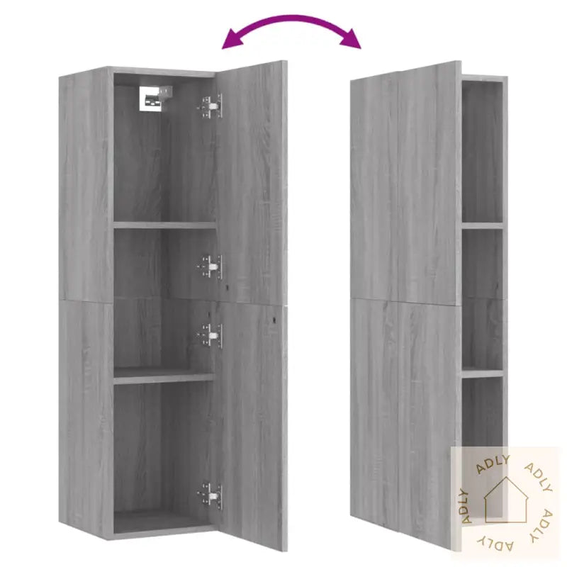 Vegghengt Tv-Benk Grå Sonoma 30,5X30X110 Cm