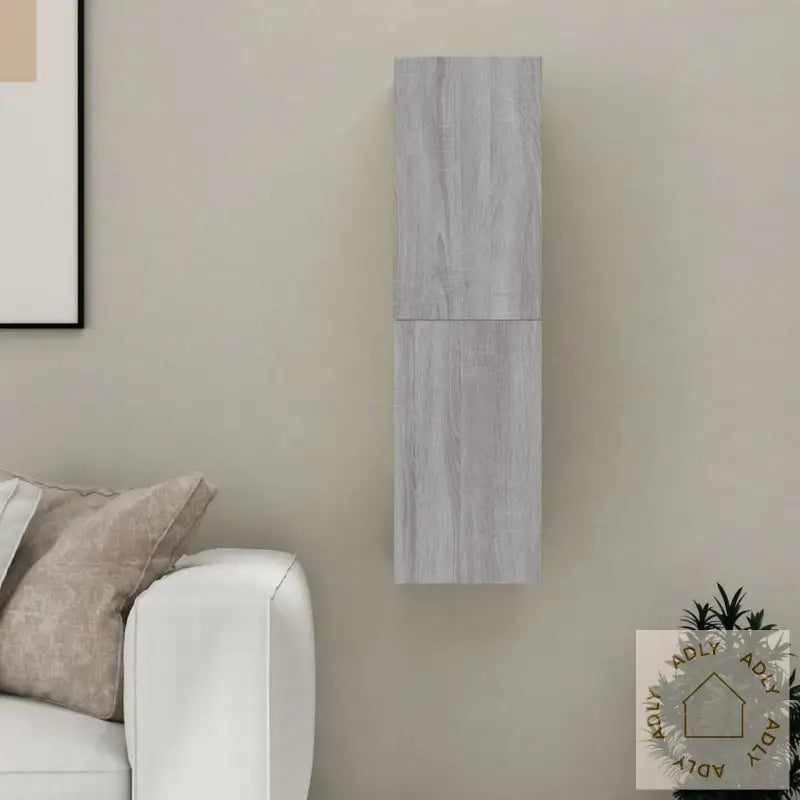 Vegghengt Tv-Benk Grå Sonoma 30,5X30X110 Cm