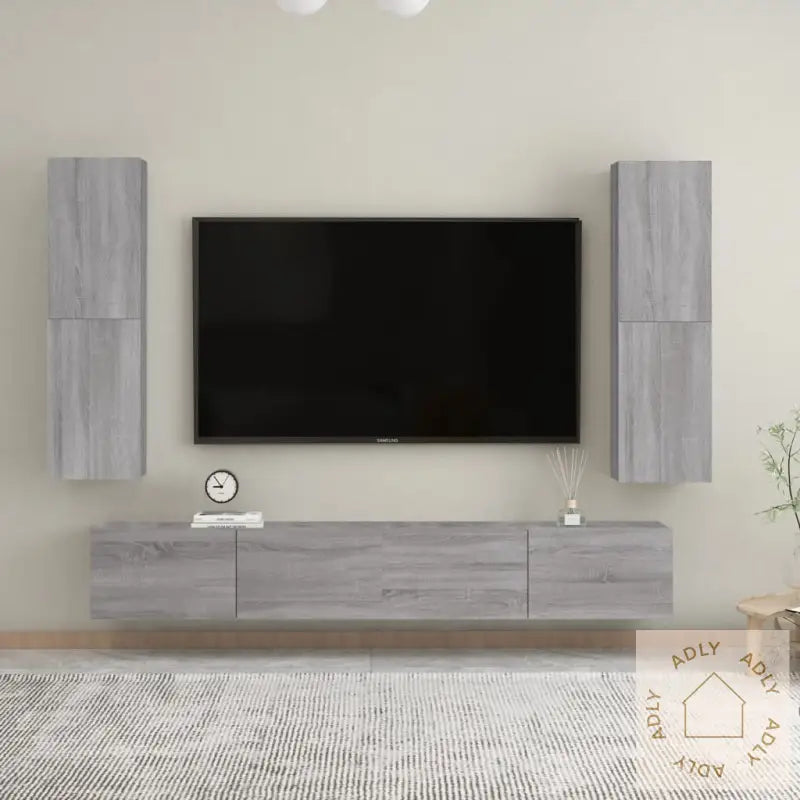 Vegghengt Tv-Benk Grå Sonoma 30,5X30X110 Cm