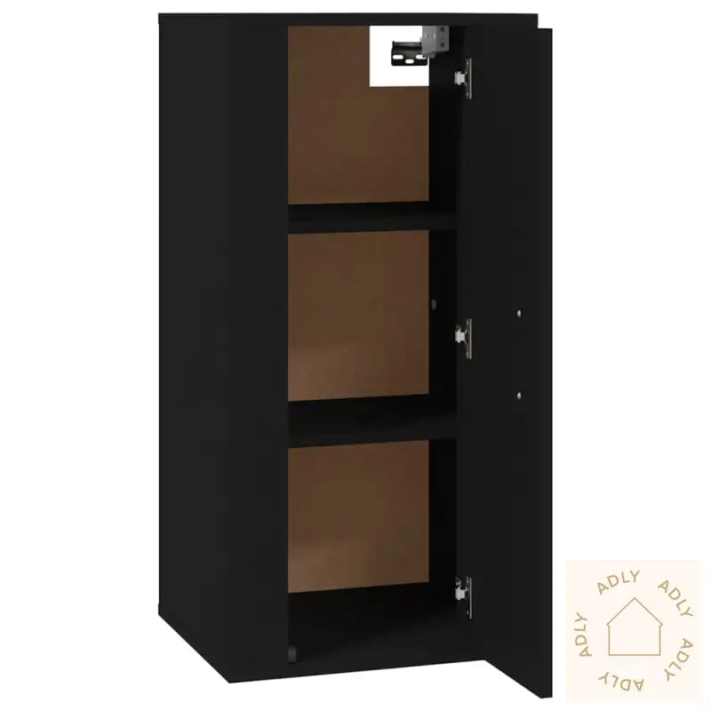 Vegghengt Tv-Benk Sort 40X34,5X80 Cm
