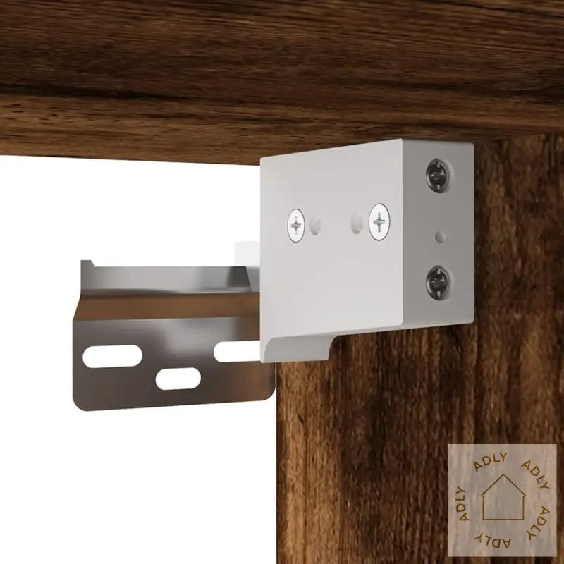 Vegghengt Tv-Benk Røkt Eik 40X34,5X40 Cm