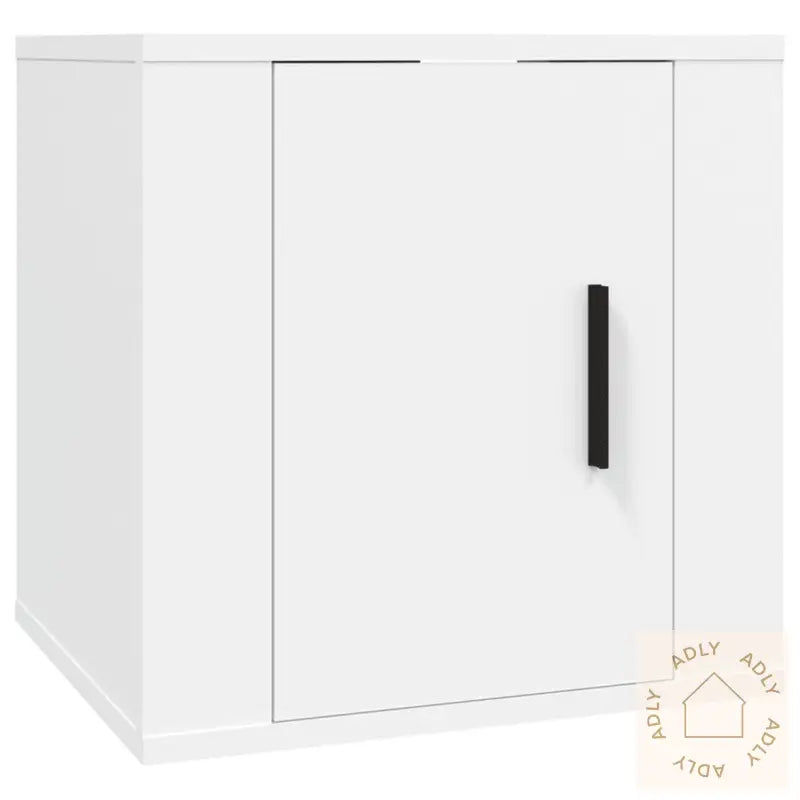 Vegghengte Tv-Benker 2 Stk Hvit 40X34,5X40 Cm