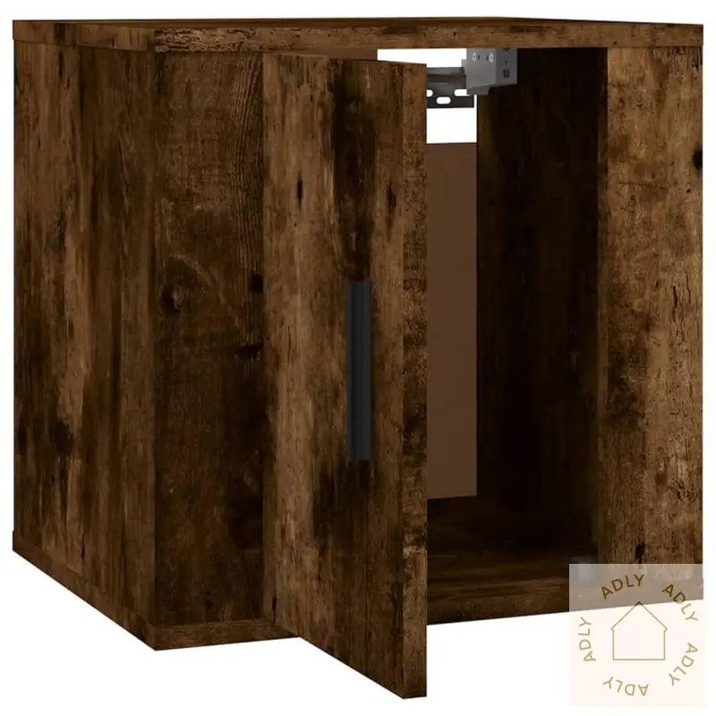 Vegghengt Tv-Benk Røkt Eik 40X34,5X40 Cm