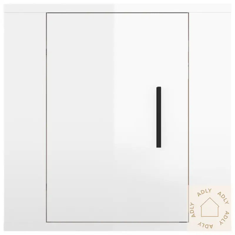 Vegghengt Tv-Benk Høyglans Hvit 40X34,5X40 Cm