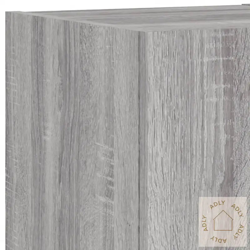 Vegghengte Tv-Benker Med Led 3 Stk Grå Sonoma