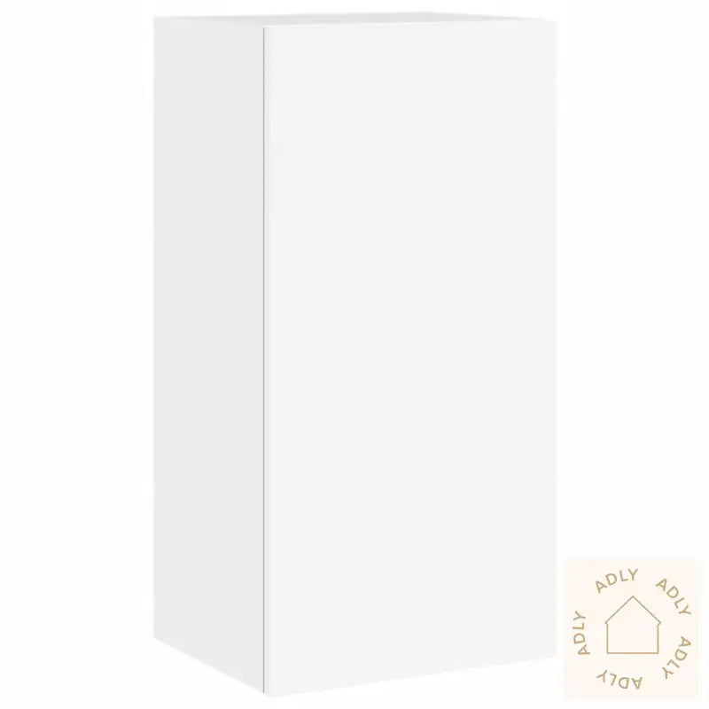 Vegghengte Tv-Benker Med Led 4 Stk Hvit