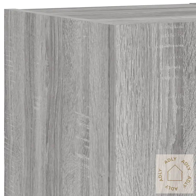 Vegghengte Tv-Benker Med Led 4 Stk Grå Sonoma