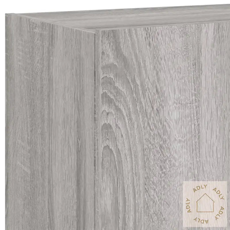 Vegghengte Tv-Benker Med Led 2 Stk Grå Sonoma 60X35X41 Cm