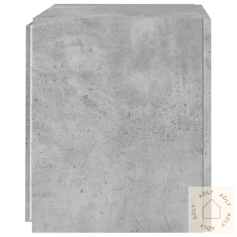 Vegghengte Tv-Benker Med Led-Lys 2 Stk Betonggrå 40,5X35X40 Cm