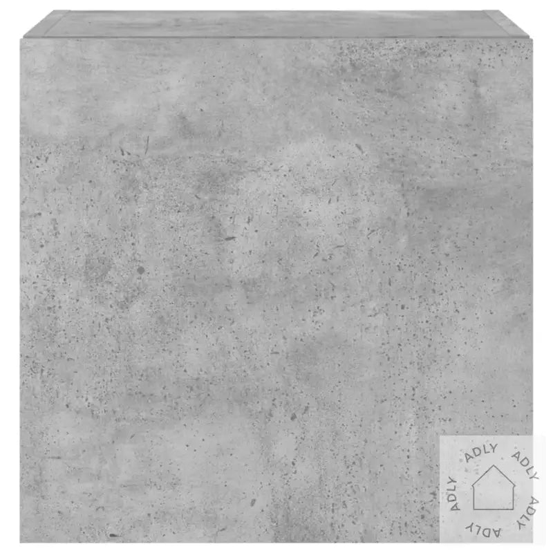 Vegghengte Tv-Benker Med Led-Lys 2 Stk Betonggrå 40,5X35X40 Cm