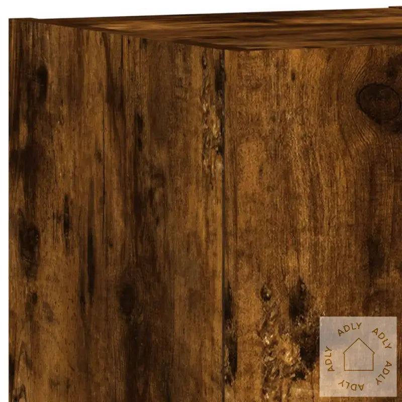 Vegghengte Tv-Enheter 4 Deler Røkt Eik Konstruert Tre