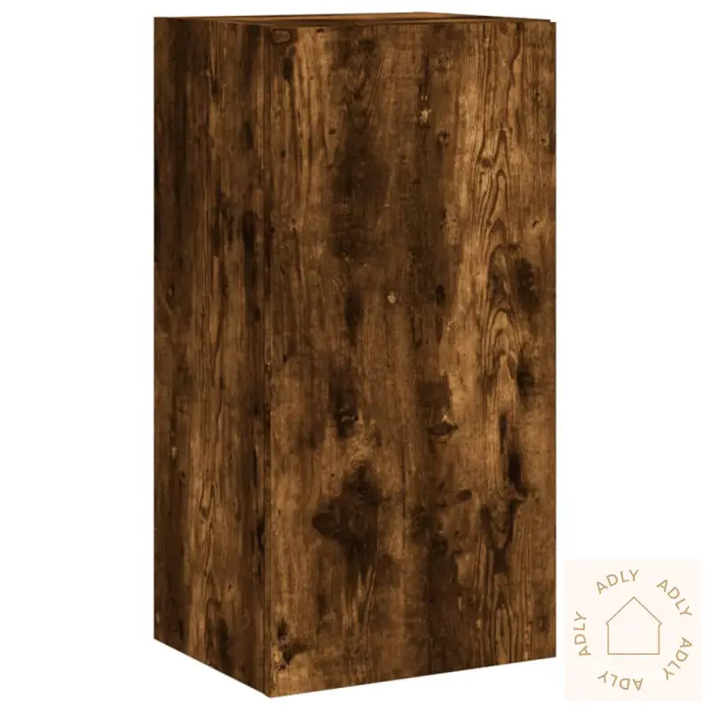 Vegghengte Tv-Enheter 4 Deler Røkt Eik Konstruert Tre