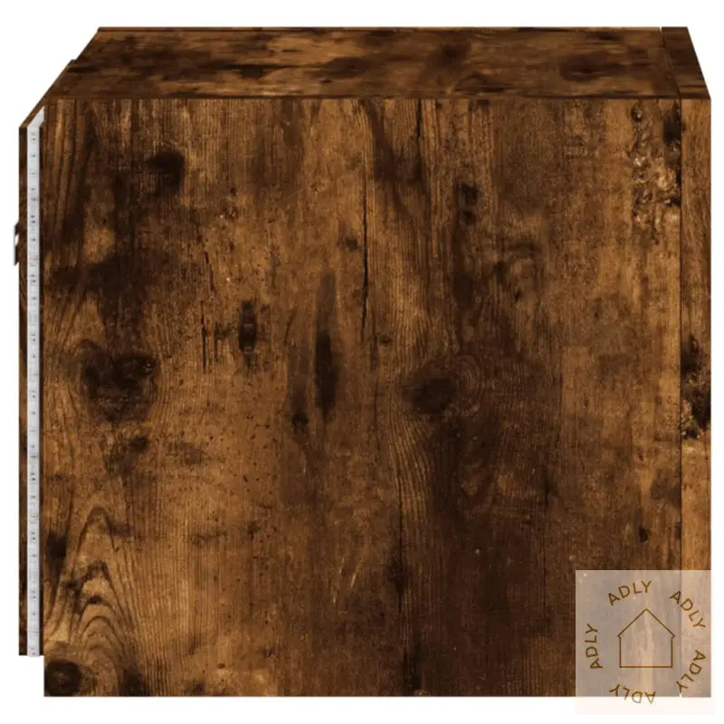 Tv-Benker Med Led-Lys 2 Stk Røkt Eik 30,5X35X30 Cm