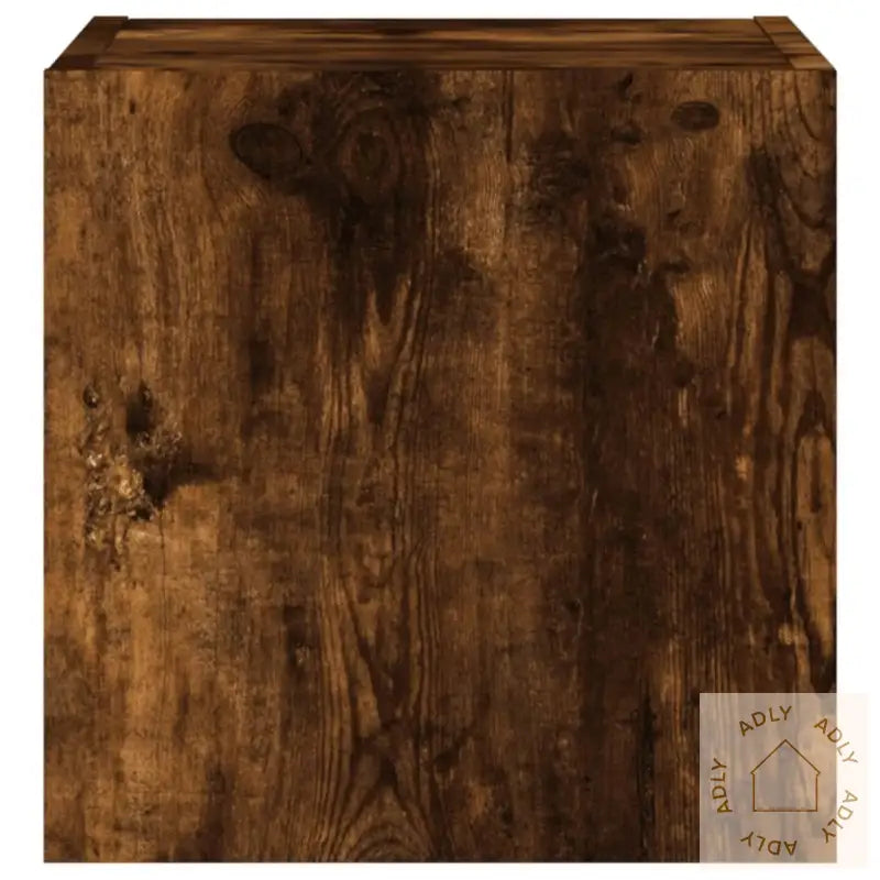 Tv-Benker Med Led-Lys 2 Stk Røkt Eik 30,5X35X30 Cm