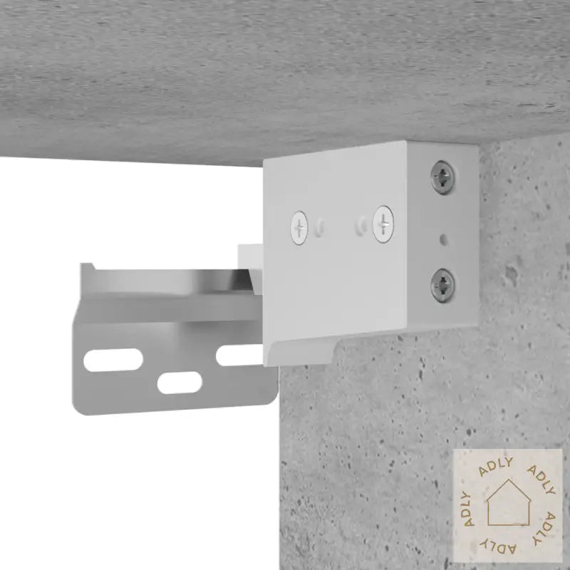 Vegghengt Tv-Benk Med Led-Lys Betonggrå 78,5X30X60,5 Cm