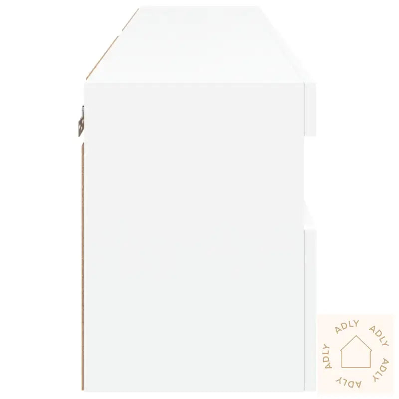 Vegghengte Tv-Benker Med Led 2 Stk Hvit 60X30X40 Cm