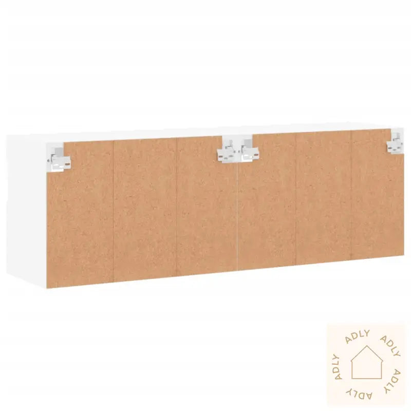 Vegghengte Tv-Benker Med Led 2 Stk Hvit 60X30X40 Cm