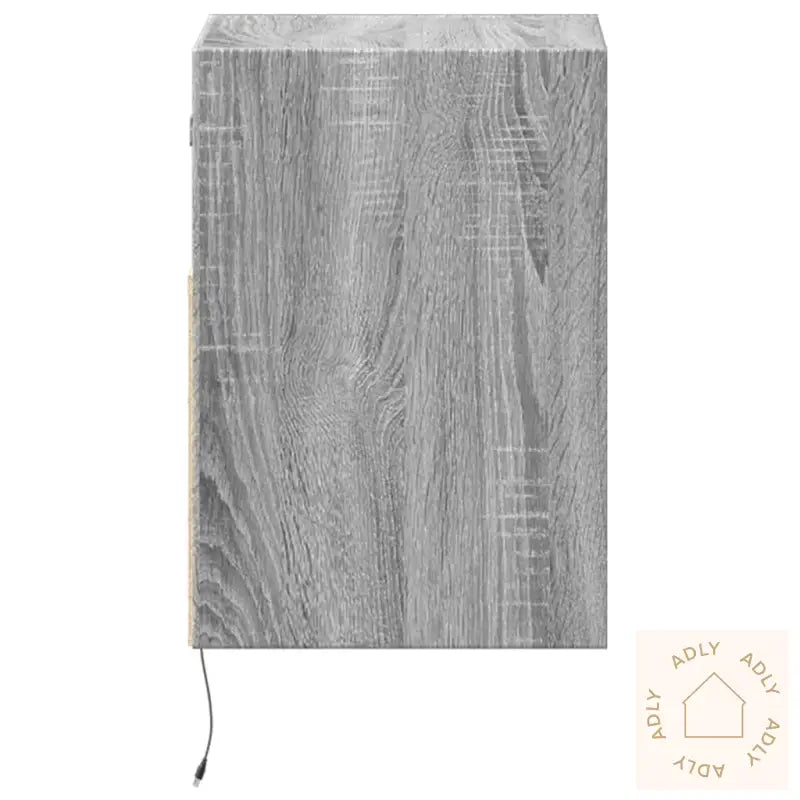 Vegghengte Tv-Benker Med Led 2 Stk Grå Sonoma 41X31X45 Cm