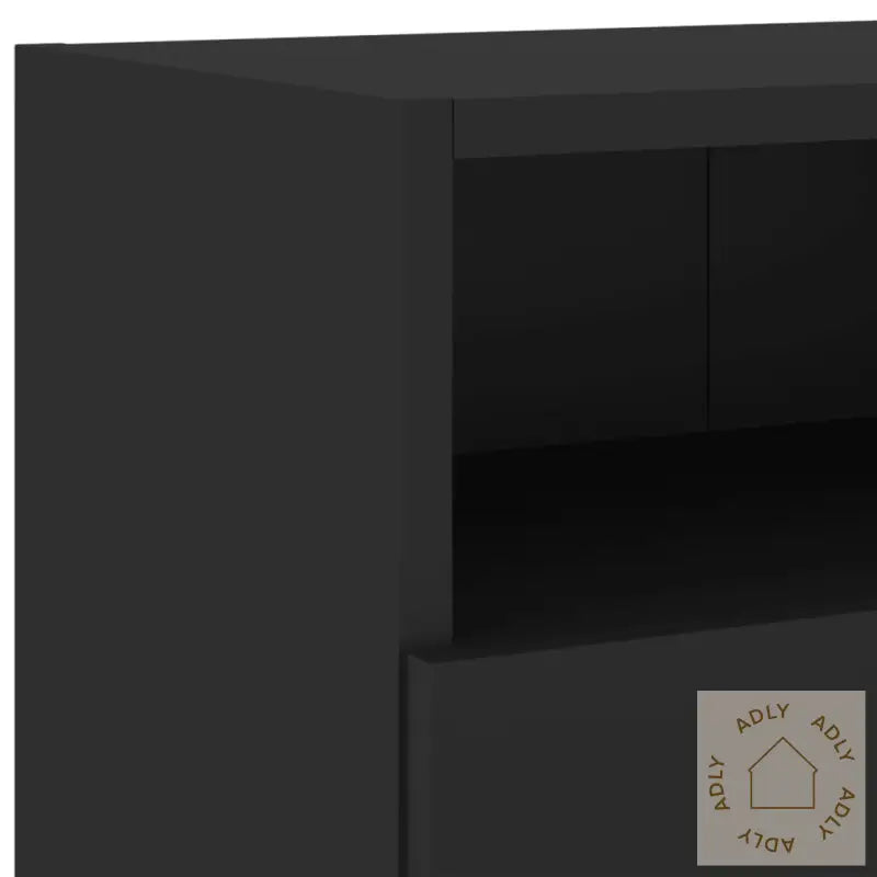 Vegghengte Tv-Benker 2 Stk Svart 100X30X30 Cm Konstruert Tre