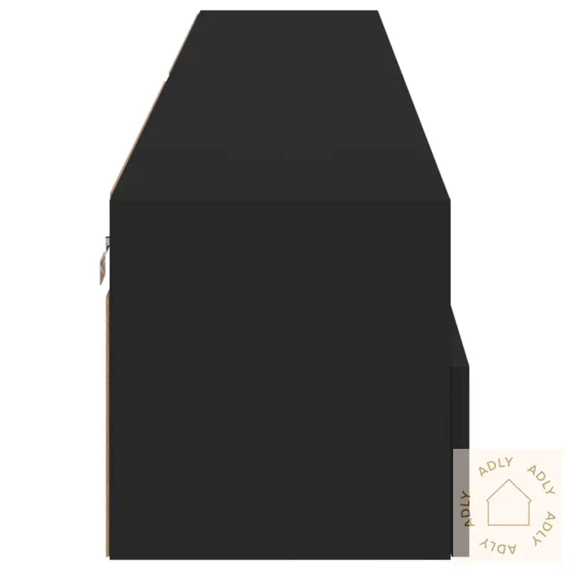 Vegghengte Tv-Benker 2 Stk Svart 100X30X30 Cm Konstruert Tre