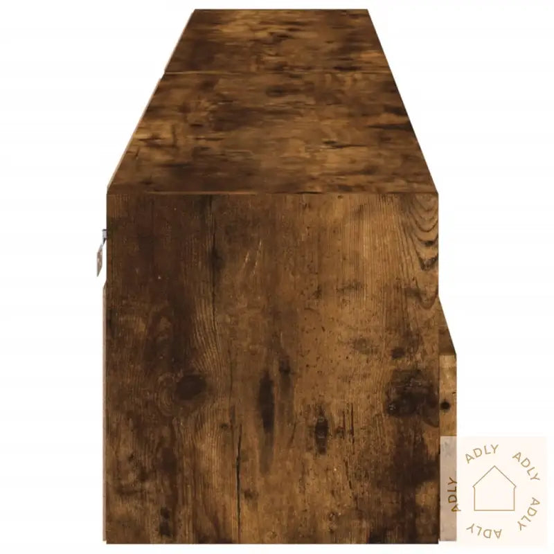 Vegghengte Tv-Benker 2 Stk Røkt Eik 100X30X30 Cm Konstruert Tre
