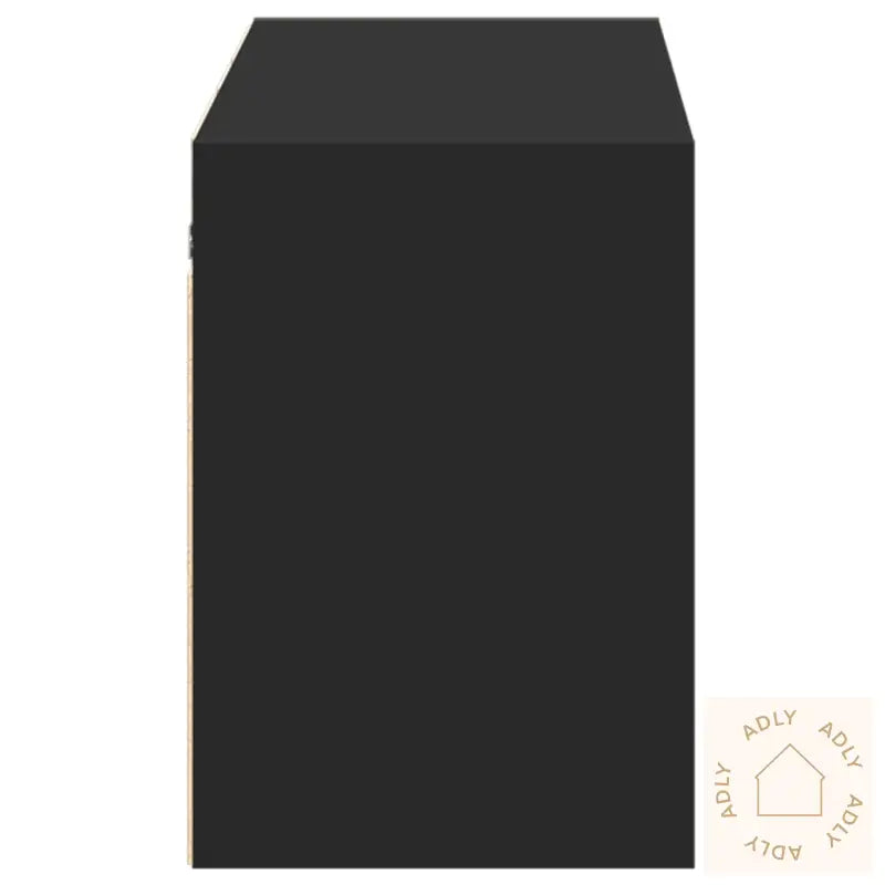 Vegghengt Tv-Benk Med Led Svart 130X31X45 Cm