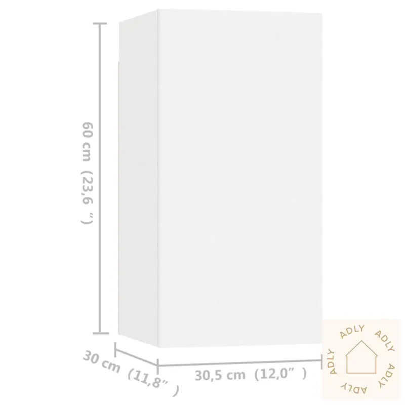 Tv-Benker 4 Stk Hvit 30,5X30X60 Cm Konstruert Tre