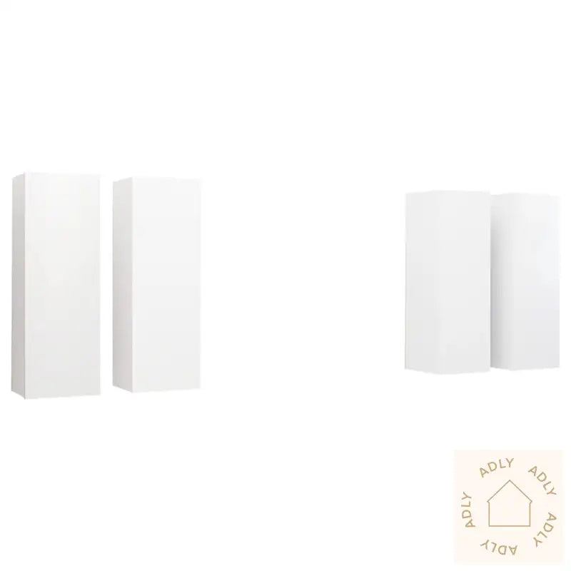 Tv-Benk 4 Stk Hvit 30,5X30X90 Cm Konstruert Tre