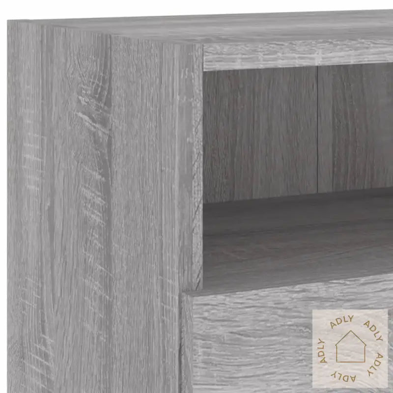 Vegghengte Tv-Benker 2Stk Grå Sonoma 100X30X30Cm Konstruert Tre