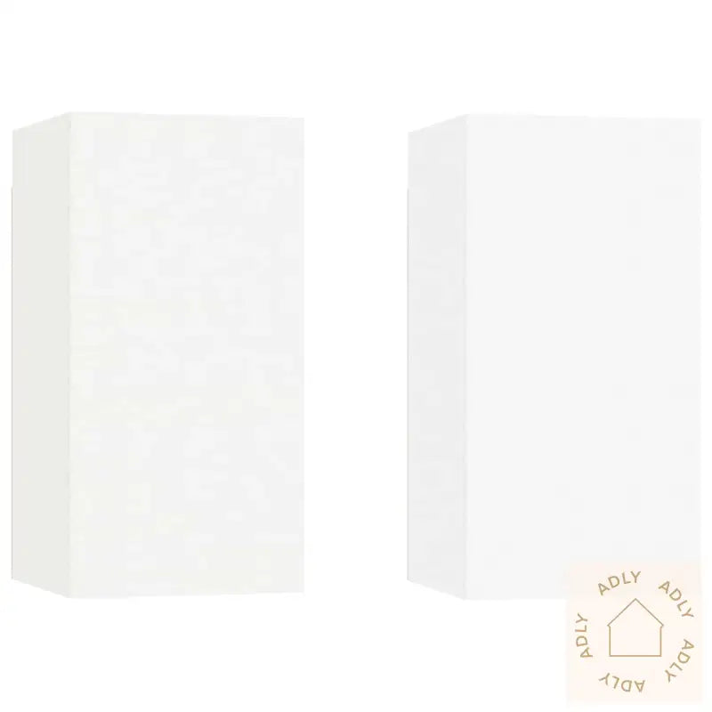Tv-Benk 2 Stk Hvit 30,5X30X60 Cm Konstruert Tre