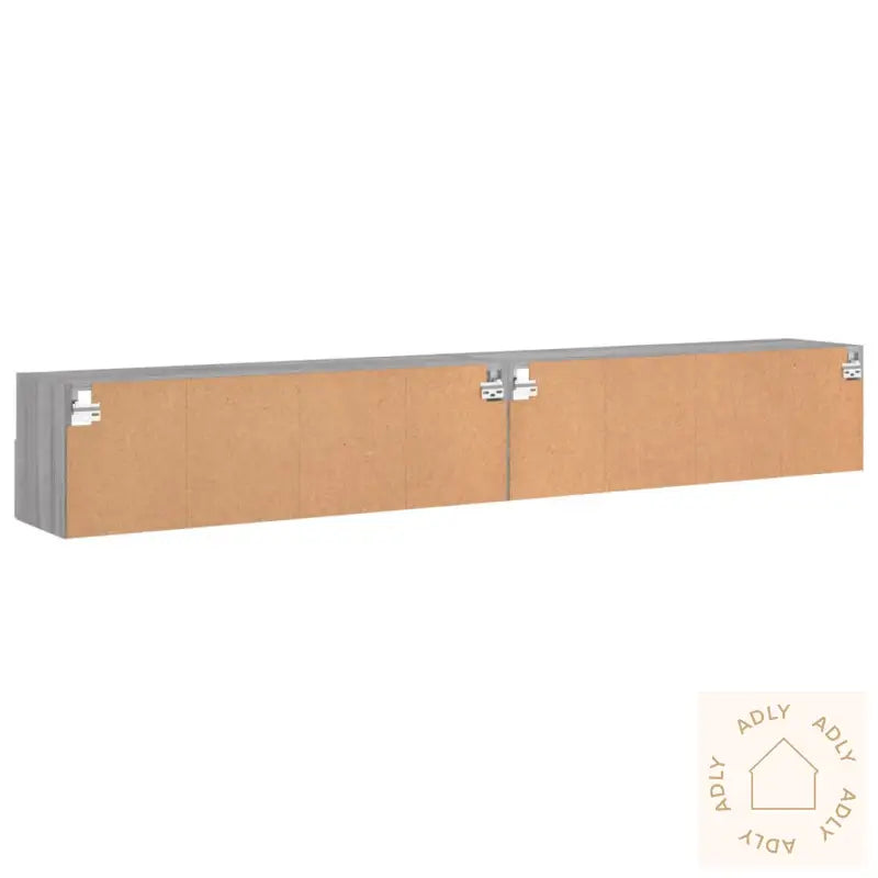 Vegghengte Tv-Benker 2Stk Grå Sonoma 100X30X30Cm Konstruert Tre