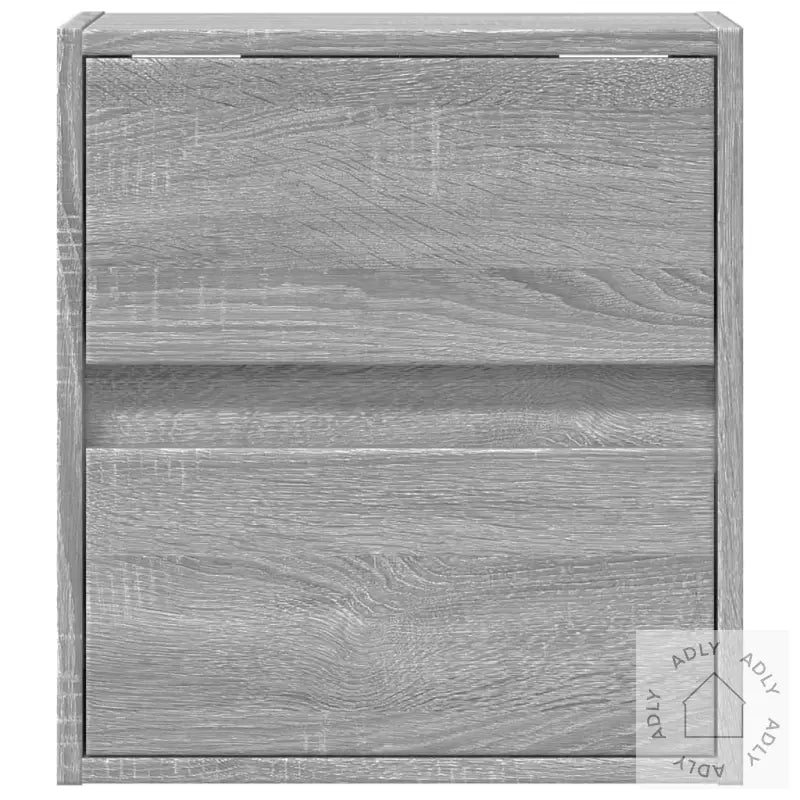 Vegghengte Tv-Benker Med Led 2 Stk Grå Sonoma 41X31X45 Cm