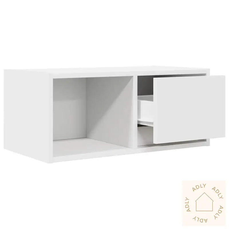 Tv-Benk Hvit 60X31X25,5 Cm Konstruert Tre