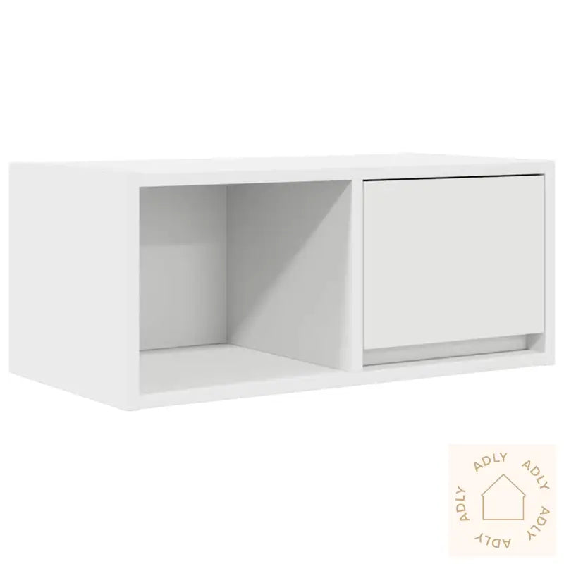 Tv-Benk Hvit 60X31X25,5 Cm Konstruert Tre