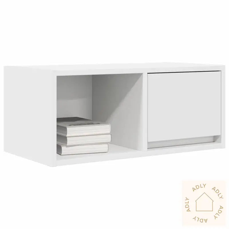 Tv-Benk Hvit 60X31X25,5 Cm Konstruert Tre