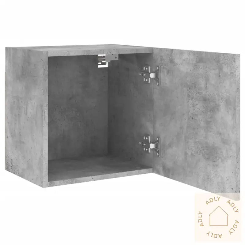 Vegghengte Tv-Benker 2 Stk Betonggrå 40,5X30X40 Konstruert Tre