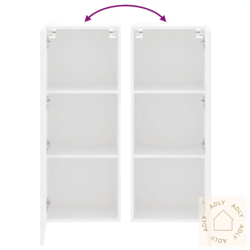 Vegghengt Tv-Benk Hvit 40,5X30X102 Cm Konstruert Tre