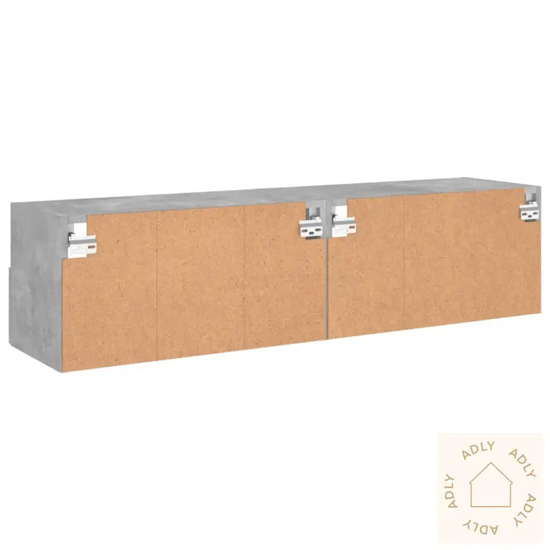 Vegghengte Tv-Benker 2 Stk Betonggrå 60X30X30 Cm Konstruert Tre