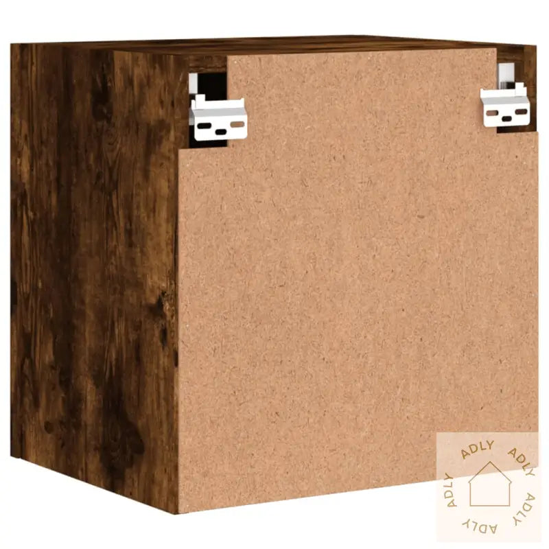 Vegghengte Tv-Benker 2 Stk Røkt Eik 40,5X30X40Cm Konstruert Tre