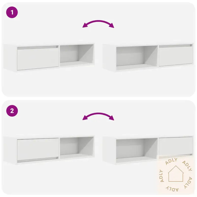 Tv-Benker 2 Stk Hvit 100X31X25,5 Cm Konstruert Tre