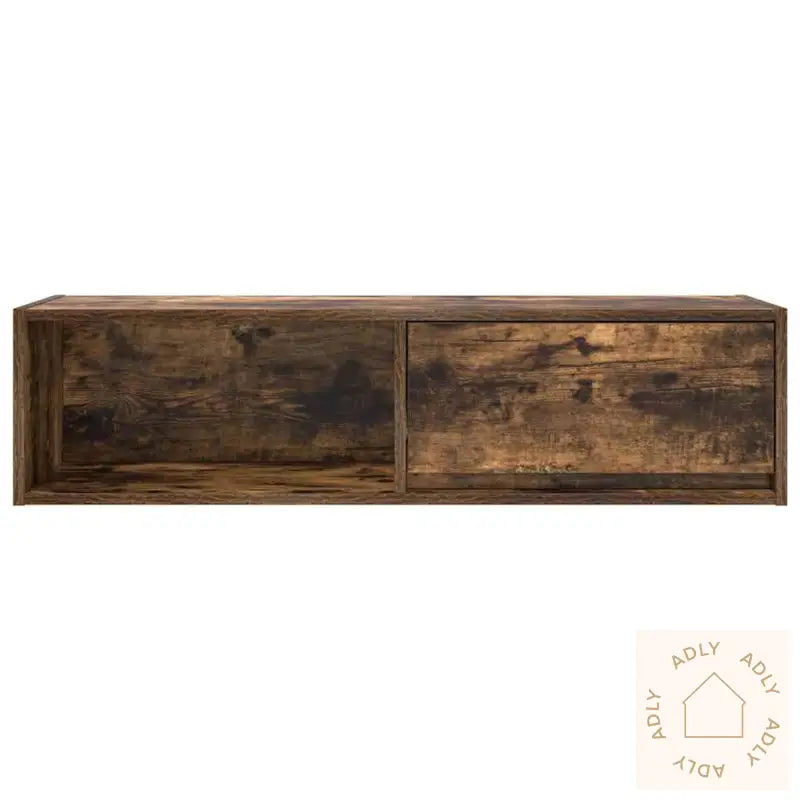 Tv-Benk Røkt Eik 100X31X25,5 Cm Konstruert Tre