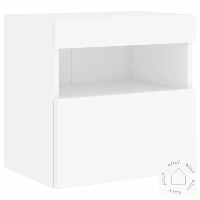 Vegghengte Tv-Enheter Med Led 6 Deler Hvit Konstruert Tre