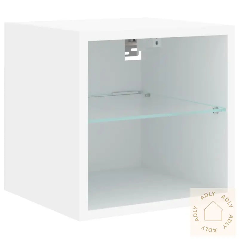 Vegghengte Tv-Enheter Med Led 6 Deler Hvit Konstruert Tre