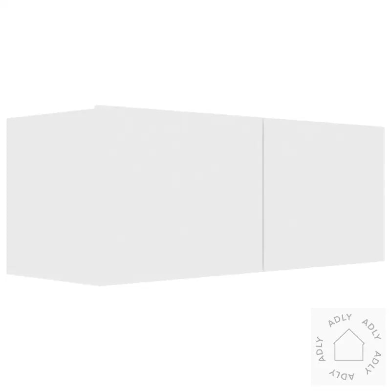 Tv-Benksett 4 Deler Hvit Konstruert Tre