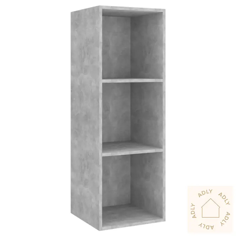 Tv-Benksett 2 Deler Betonggrå Konstruert Tre